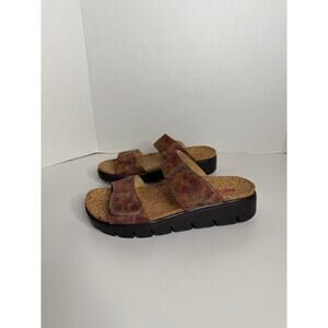 Alegria Bryce Double Strap Adjustable Comfort Sandals Cognac Rose EU 38 US 7.5
